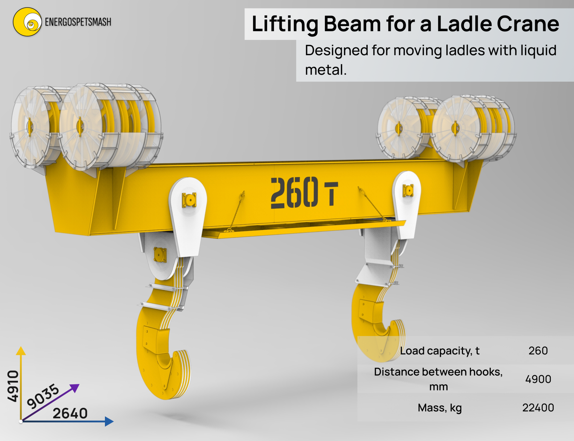 260-ton ladle lifting beam